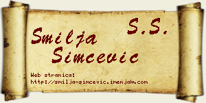 Smilja Simčević vizit kartica